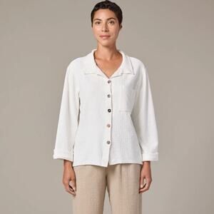 CUT LOOSE Pucker Doublecloth Crop Jacket - 2248935